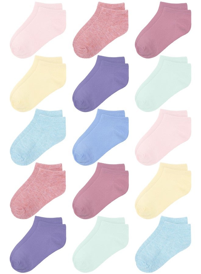 جوارب رياضية قصيرة مبطنة للأطفال من كورابي، عبوة من 15 زوجًا، مناسبة للأولاد والبنات - Image 1